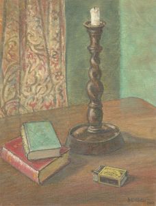 Henry E. Foster (1921-2010) - 1980 Oil, Still Life Study, Candle Stick