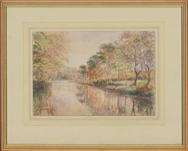 Henry E. Foster (1921-2010) - 1979 Watercolour, Forge Mill Pond, Redditch
