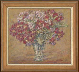 Henry E. Foster (1921-2010) - 1978 Acrylic, Still Life, Primulas