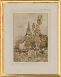 Edmund Morison Wimperis (1835-1900) - Framed 1894 Watercolour, A Country Church