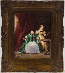 Late 19th Century Watercolour - Waiting for Wine to be Poured
