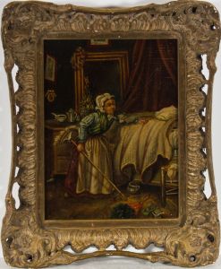 19th Century Oil - Domestic Chores