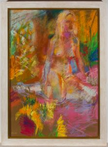 John Ivor Stewart PPPS (1936-2018) - Signed 20th Century Pastel, Sunflowers