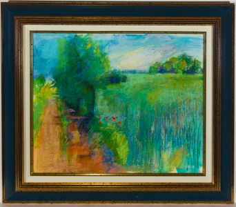 John Ivor Stewart PPPS (1936-2018) - Pastel, Between Pezenas and Florensac