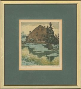 Nicholas Hornyansky (1896-1965) - Framed Etching, Evening Glow
