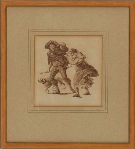 A Pair of 18th Century Stipple Engraving - Battling the Elements