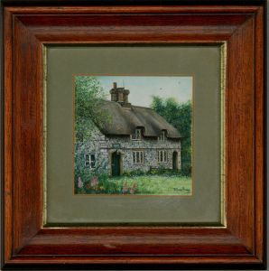 Hilary Bray - Signed 20th Century Gouache, The Village Cottage