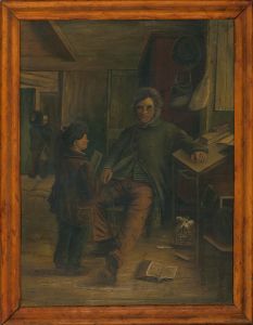 G.B. - Framed Early 20th Century Oil, The Disgruntled Teacher