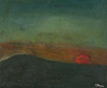 Edward Morgan (1933-2009) - Signed 20th Century Oil, Sunset in the Hills