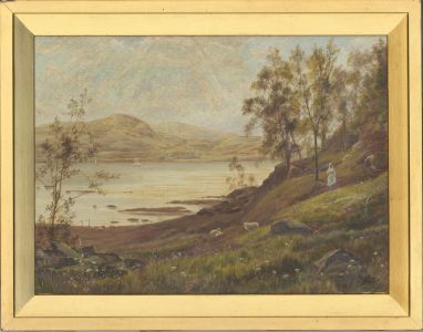 Theodore Hines (fl.1880-1890) - Late 19th Century Oil, The Margin of Loch Lomond
