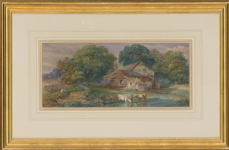 George James Knox (1810-1897) - Framed Mid 19th Century Watercolour, The Cottage