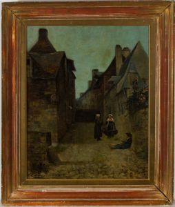 Emily Dixon (fl.1885-1886) - Late 19th Century Oil, Village Gossip