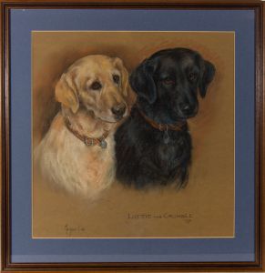 Marjorie Cox (1915-2003) - 1991 Pastel, Lottie and Crumble