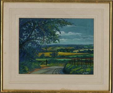 Edward Morgan (1933-2009) - 20th Century Gouache, Farmland Path