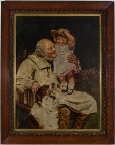 Late 19th Century Oil - Grandfatherly Love