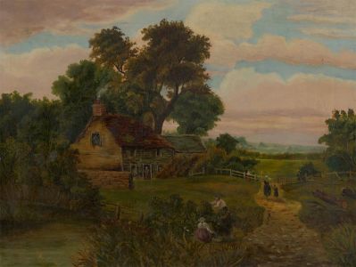 K.L.H - 1893 Oil, A Summer Evening