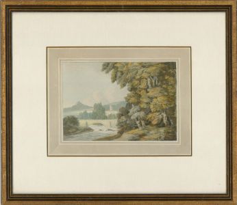 Attrib. John White Abbott (1763-1851) - Framed c.1790 Watercolour, Country