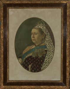 Framed Mid 20th Century Embroidery - Embroidered Queen Victoria the FIrst