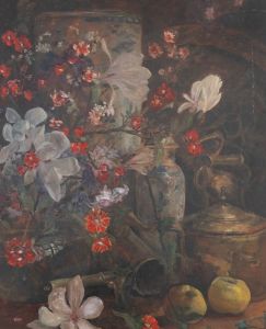 Early 20th Century Oil - Magnolia With Apples