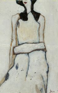 Ben Carrivick - Signed Contemporary Oil, The Long White Woman