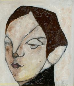 Ben Carrivick - Signed Contemporary Oil, Black Coat