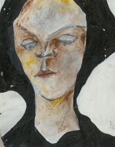Ben Carrivick - Signed Contemporary Oil, Portrait in Yellow