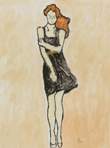 Ben Carrivick - Signed Contemporary Oil, The Little Black Dress