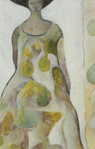 Ben Carrivick - Signed Contemporary Oil, Woman in a Green Dress