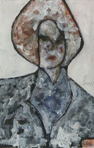 Ben Carrivick - Signed Contemporary Oil, The Red Hat