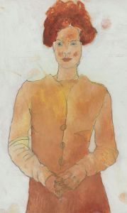 Ben Carrivick - Signed Contemporary Oil, Woman with the Auburn Hair