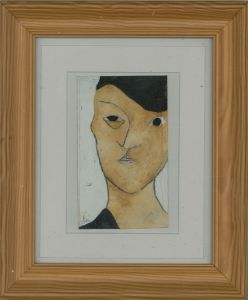 Ben Carrivick - Signed & Framed Contemporary Oil, Portrait of a Male