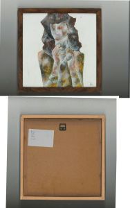 Ben Carrivick - Signed & Framed Contemporary Oil, Brown and Black Coat