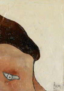 Ben Carrivick - Contemporary Oil, Abstract Face