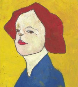 Ben Carrivick - Signed Contemporary Oil, Yellow Portrait Study