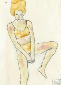 Ben Carrivick - Signed Contemporary Oil, Posing Female