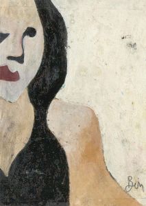 Ben Carrivick - Contemporary Oil, Woman with Long Hair