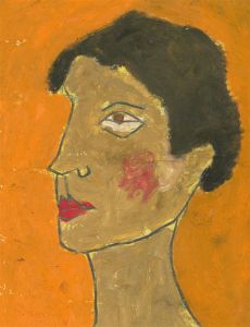 Ben Carrivick - Signed Contemporary Oil, Abstracted Portrait Study V