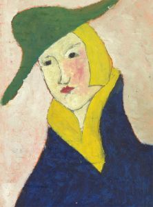 Ben Carrivick - Signed Contemporary Oil, Abstracted Portrait Study XII