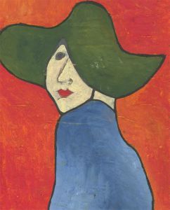 Ben Carrivick - Signed Contemporary Oil, Abstracted Portrait Study XXI
