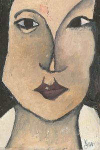 Ben Carrivick - Signed Contemporary Oil, Woman in Lipstick