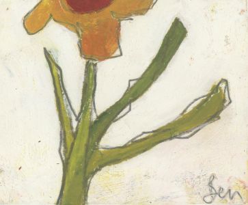 Ben Carrivick - Signed Contemporary Oil, The Yellow Flower