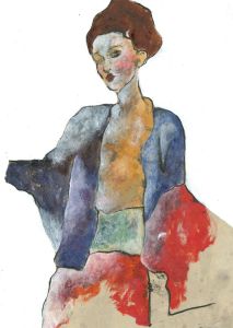 Ben Carrivick - Signed Contemporary Oil, Lady in a Vibrant Coat