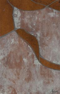 Ben Carrivick - Set of Five Contemporary Mixed Media Drawings, Shapes in Brown