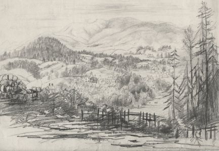 19th Century Graphite Drawing