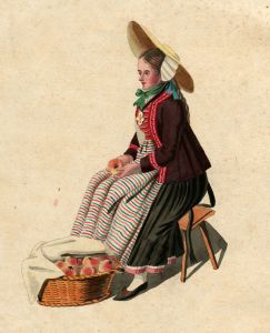 19th Century Watercolour Portrait of Seated Woman