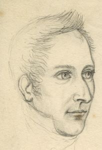 French Empire Period Early 19th Century Graphite Drawing - Portrait of a Man