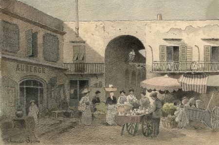 Claude Spero - Late 19th Century Pencil, Pen, Ink and Watercolour Washes
