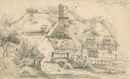 Mill Near Cheltenham 19th Century Graphite Drawing