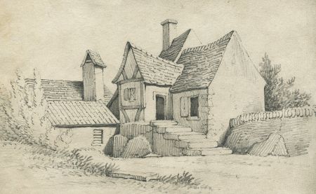 Good Early 19th Century Graphite Drawing - Cottage