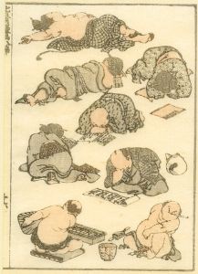 Hokusai - 1880 Oriental Woodblock, Manga